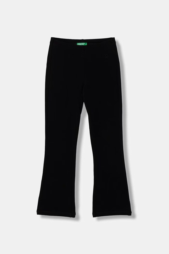 United Colors of Benetton legginsy dziecięce bawełniane z elastanem czarny 3MT1CF037.G.Riproposto