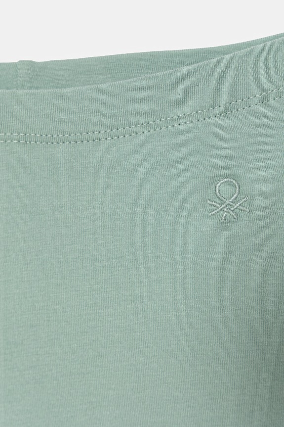 Dziewczynka United Colors of Benetton legginsy dziecięce bawełniane z elastanem 3MT1CF037.G.Stagionale turkusowy