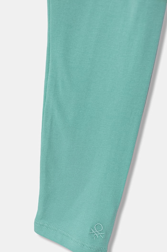 Dziewczynka United Colors of Benetton legginsy dziecięce bawełniane z elastanem 3MT1GF01L.P.Stagionale turkusowy