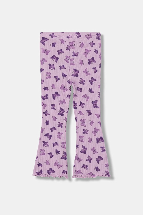 United Colors of Benetton legginsy dziecięce bawełniane 3XULGF05E.P.Stagionale fioletowy SS26