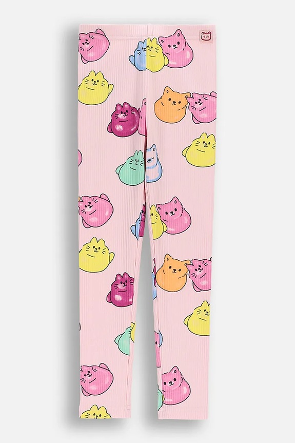 Coccodrillo legginsy dziecięce bawełniane różowy WC6122101SGK