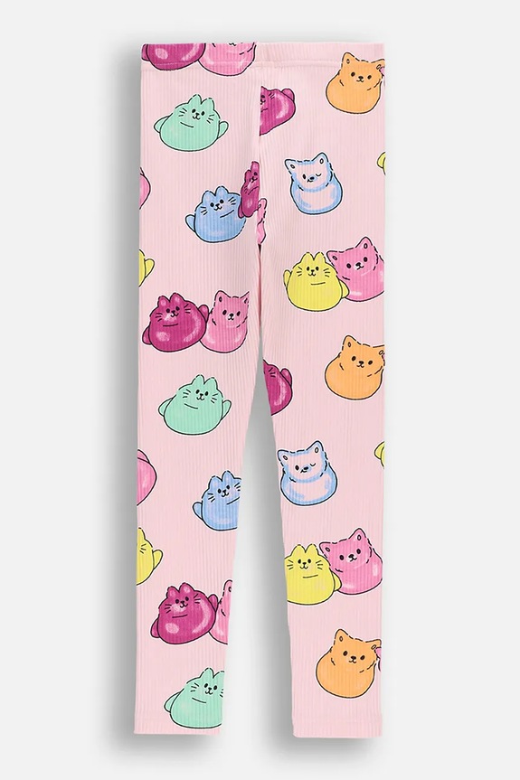 Coccodrillo legginsy dziecięce bawełniane WC6122101SGK różowy SS26