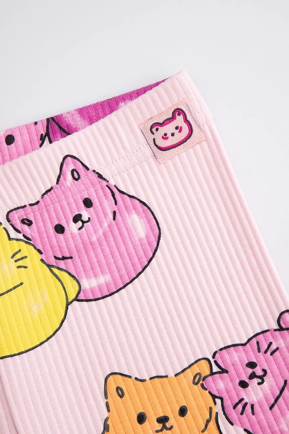 Dziewczynka Coccodrillo legginsy dziecięce bawełniane WC6122101SGK różowy