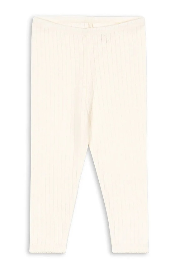Detské bavlnené legíny Konges Sløjd MINNIE PANTS GOTS jemný vzor béžová KS104378.PreSpring