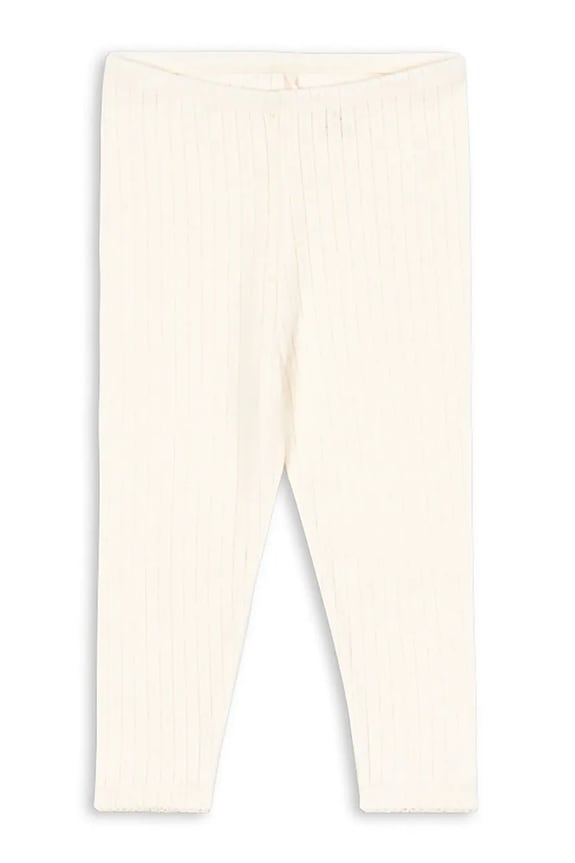Detské bavlnené legíny Konges Sløjd MINNIE PANTS GOTS jemný vzor béžová KS104378.PreSpring