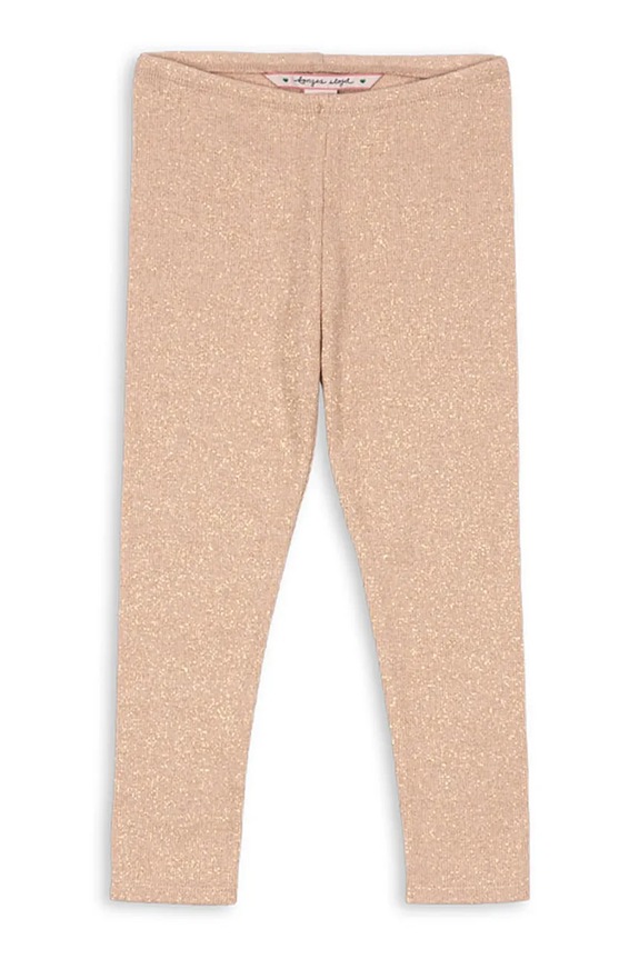 Konges Sløjd legginsy dziecięce ROLI PANTS z elastanem beżowy KS104416.PreSpring