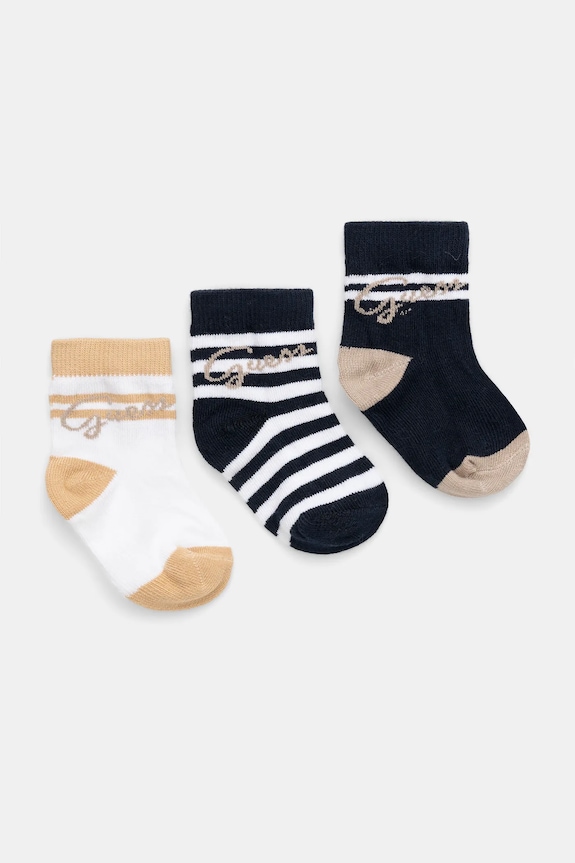 Ponožky pre bábätká Guess 3-pak Darčekový box tmavomodrá H6RW10.Z3G10.PPY2