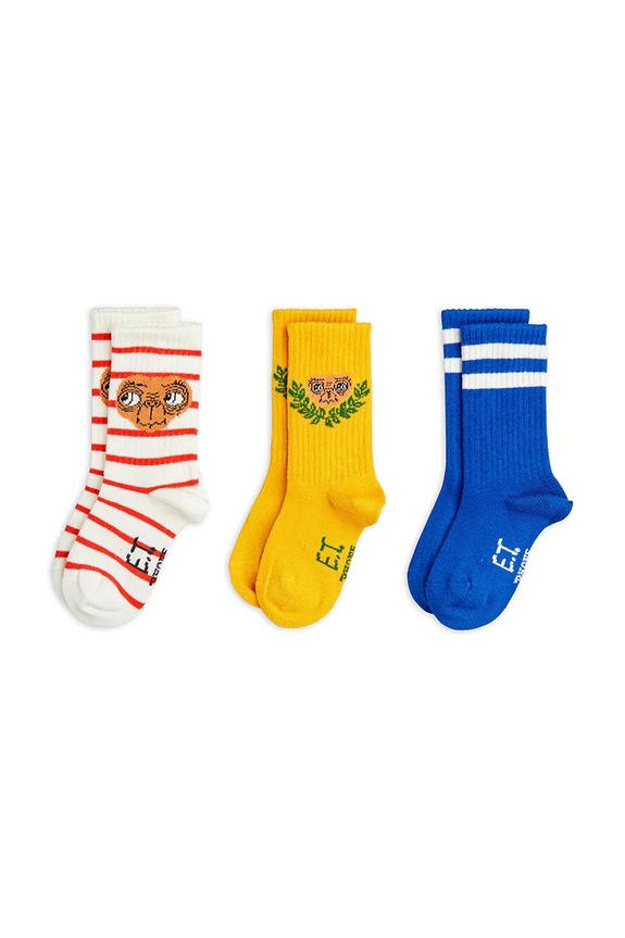 Mini Rodini șosete pentru copii din bumbac E.T. 3-pack 3-pack albastru 25860101