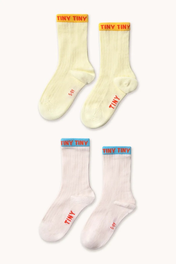 Tinycottons gyerek zokni TINY MEDIUM SOCKS 2 pár sárga SS26.529