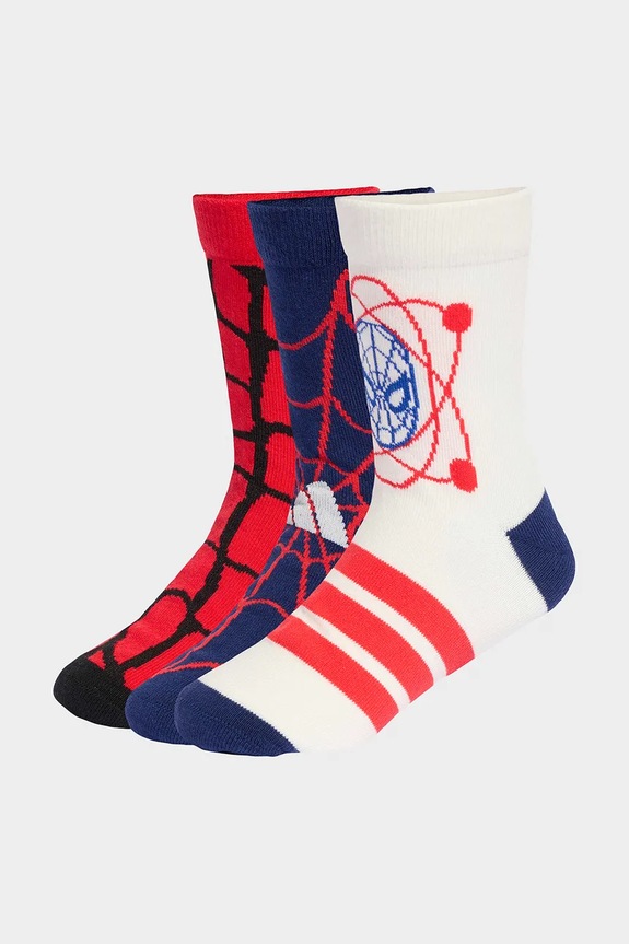Βαμβακερές παιδικές κάλτσες adidas Performance Marvel 3-pack κόκκινο KA9880