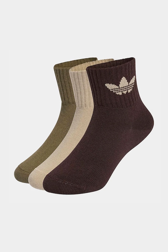 Дитячі шкарпетки з бавовною adidas Originals 3-pack коричневий KC7919