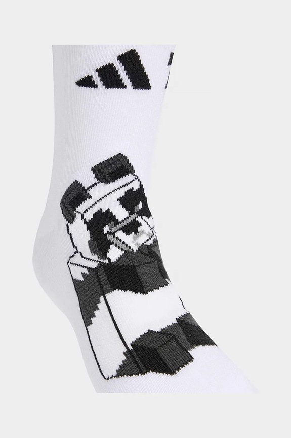 Κοριτσίστικα Βαμβακερές παιδικές κάλτσες adidas Performance MINECRAFT 3-pack KA9904 λευκό