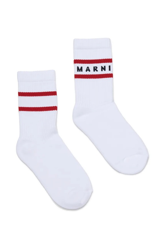 Otroške nogavice Marni MZ42U SOCKS bela M01813.M00U1