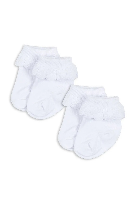 Konges Sløjd șosete copii FRILL SOCKS 2-pack alb KS104587.PPY2