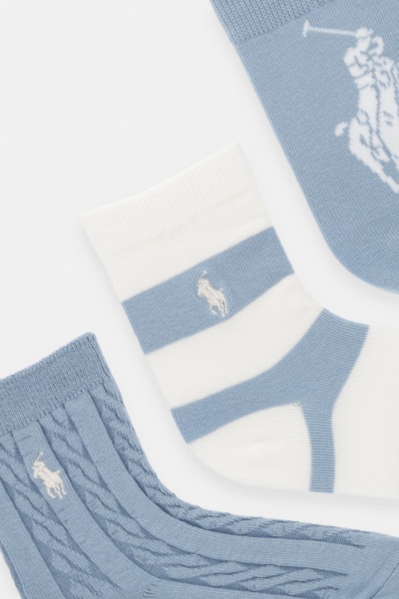 Polo Ralph Lauren skarpety dziecięce 3-pack 446P11078006 niebieski SS26