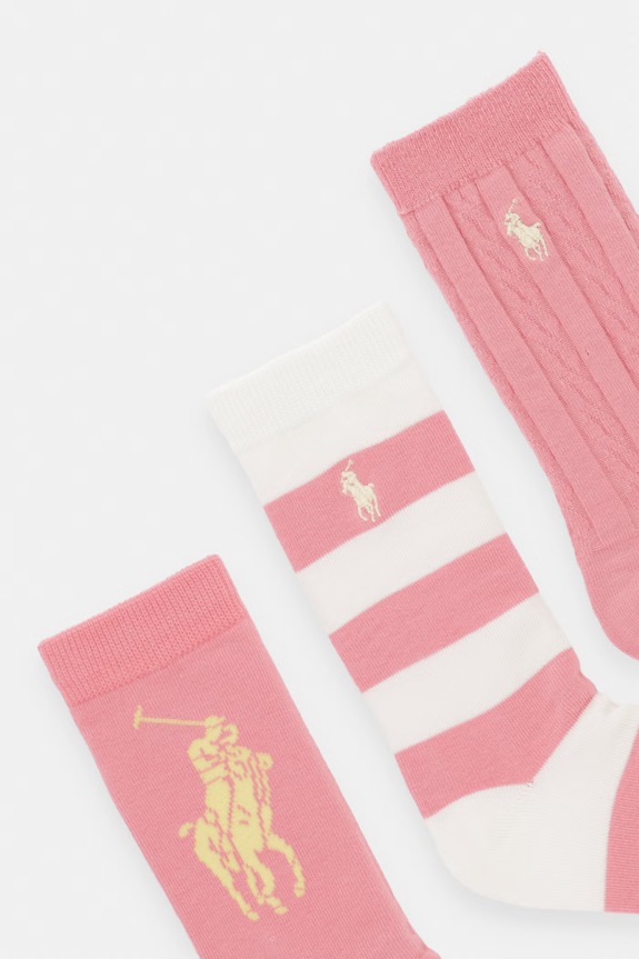 Polo Ralph Lauren ponožky detské 3-pack 448P11078005 ružová SS26