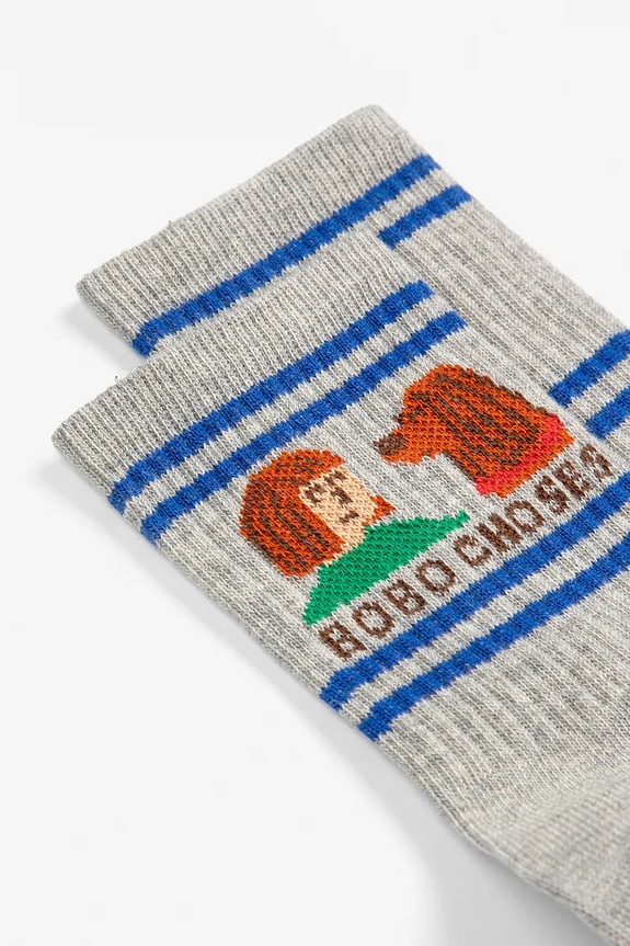 Bobo Choses skarpetki dziecięce Friends in a Pickle 126AI009 szary SS26