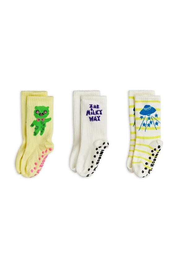 Mini Rodini skarpetki dziecięce The milky way 3-pack 3-pack biały 26260129