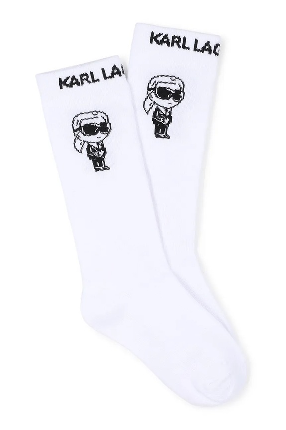 Karl Lagerfeld skarpetki dziecięce z bawełną biały Z31204
