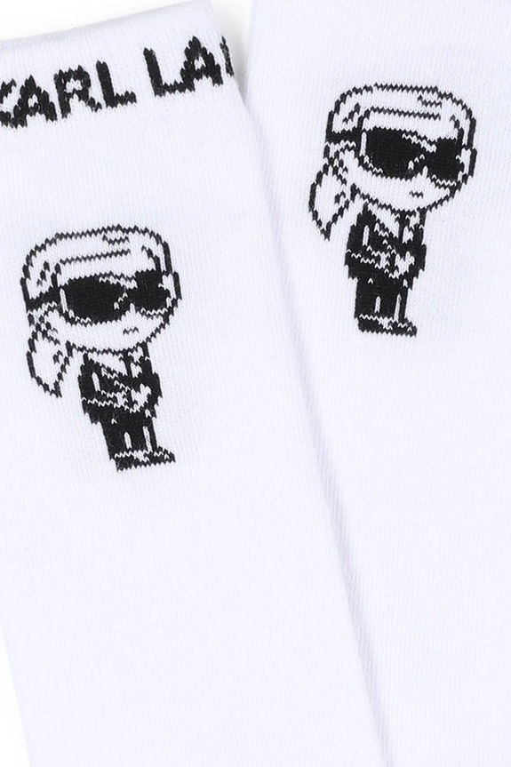 Karl Lagerfeld skarpetki dziecięce z bawełną Z31204 biały SS26