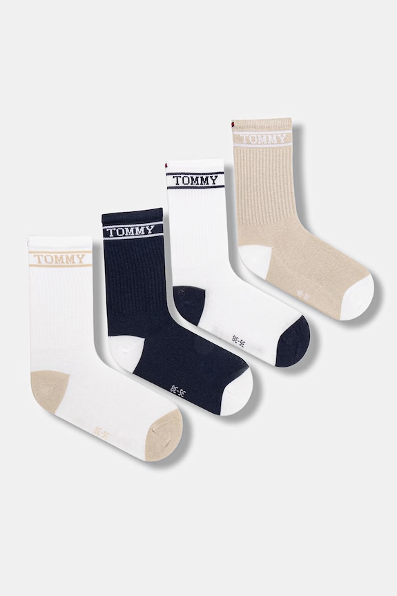 Dječje čarape Tommy Hilfiger 4-pack bijela 701241400.PPY2