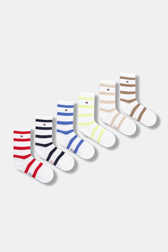 Dječje čarape Tommy Hilfiger 6-pack bijela 701241403.PPY2