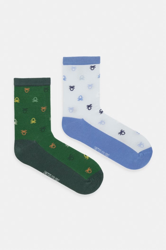 United Colors of Benetton șosete pentru copii pachet de 2 verde 6AO3R7007.G.Stagionale