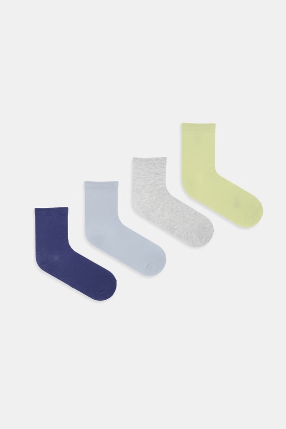 Detské ponožky United Colors of Benetton 4-pack modrá 6GRDR7003.G.Stagionale