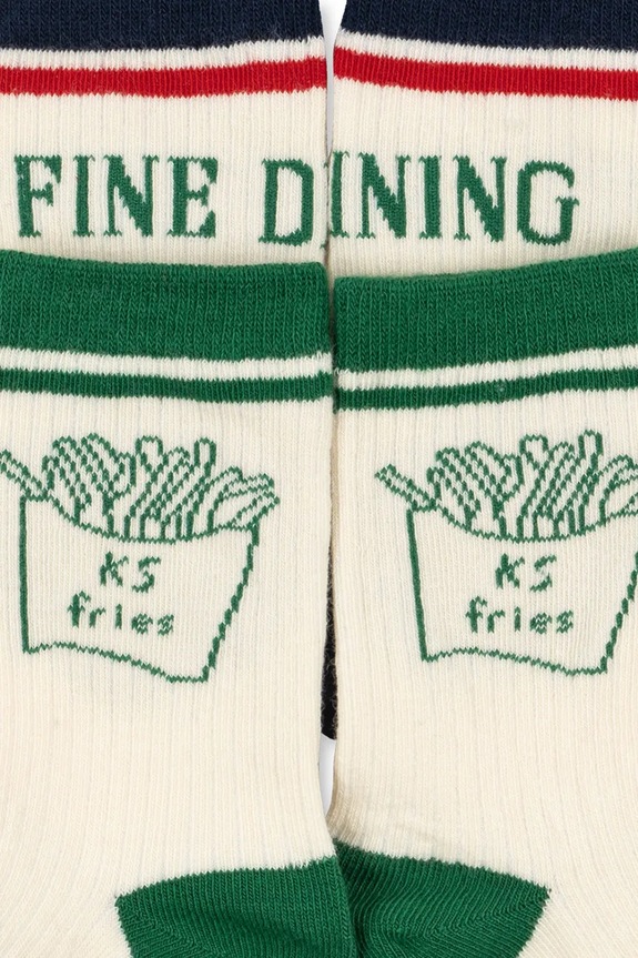 Chłopiec Konges Sløjd skarpety dziecięce 2 PACK RIB FRIES SOCKS 2-pack KS105227.PPY2 beżowy