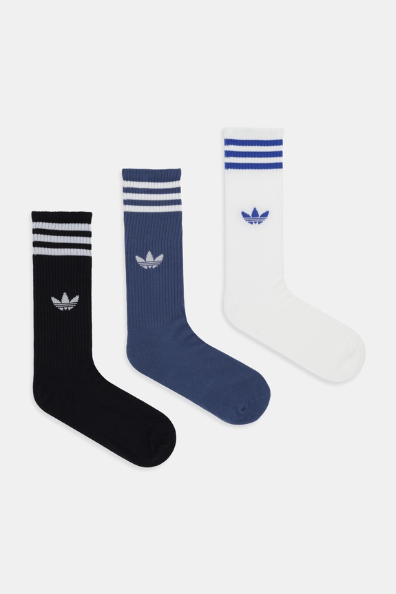 Κάλτσες adidas Originals 3-pack λεπτό μοτίβο μπλε KD8240