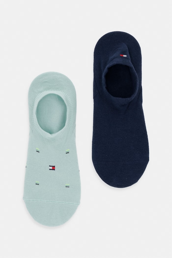 Tommy Hilfiger șosete 2-pack sosete scurte verde 701238500