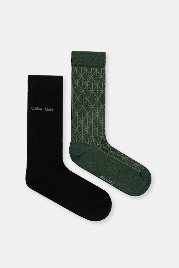 Calvin Klein ponožky pánske 2-pak zelená 701237677