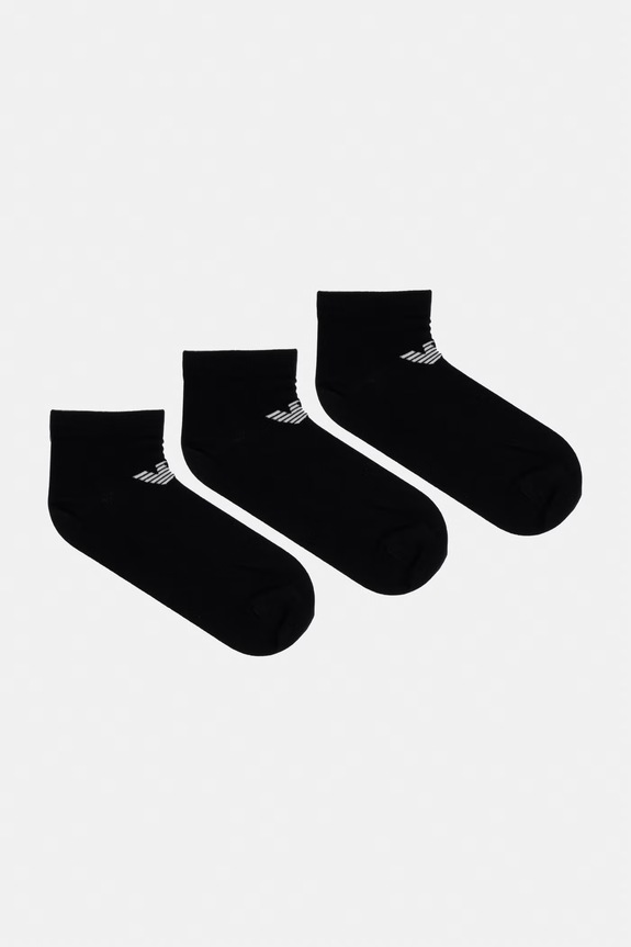 Κάλτσες Emporio Armani Underwear 3-pack ψηλές κάλτσες μαύρο EM000550.AF23600