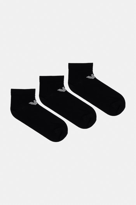 Κάλτσες Emporio Armani Underwear 3-pack ψηλές κάλτσες μαύρο EM000550.AF23600