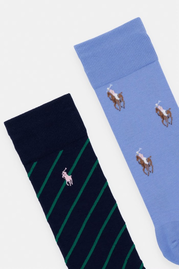 Ponožky Polo Ralph Lauren 2-pak 449P11942 modrá SS26