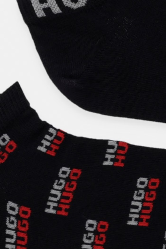 HUGO calzini da uomo 3P AS LOGO AOP CC pacco da 3 50557070 nero SS26