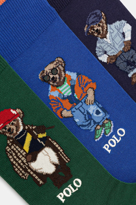 Polo Ralph Lauren BCI COTTON-SSNL BRS GBX-CRW-GFB Men's socks 3-pack 449P14712001 multicolor SS26
