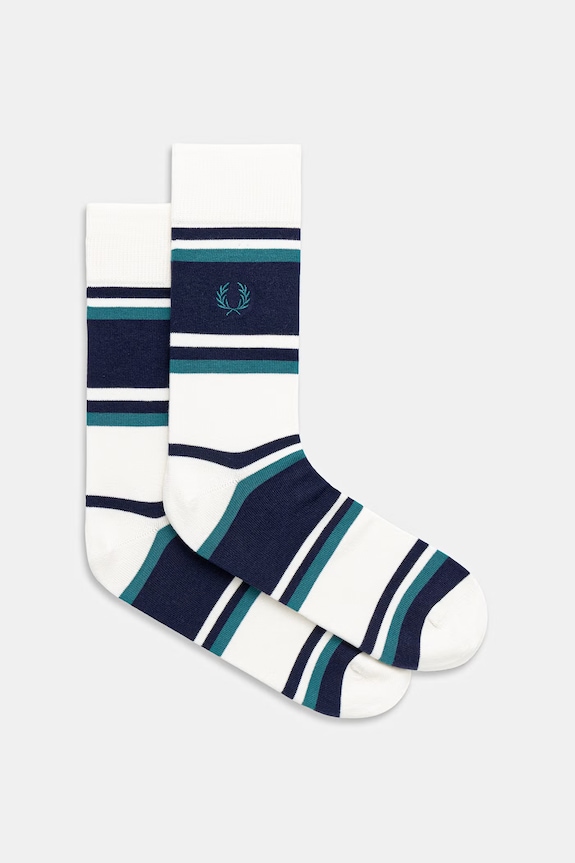 Fred Perry socks striped white C2147