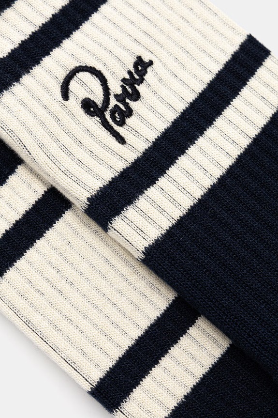 By Parra Signature Striped calzini da uomo 55190 blu navy SS26