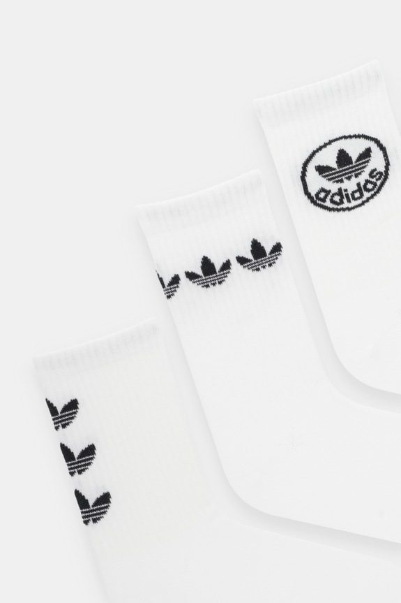 adidas Originals șosete Trefoil 3-pack JW4043 alb SS26
