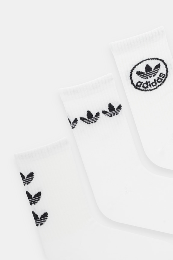 adidas Originals șosete Trefoil 3-pack JW4043 alb SS26