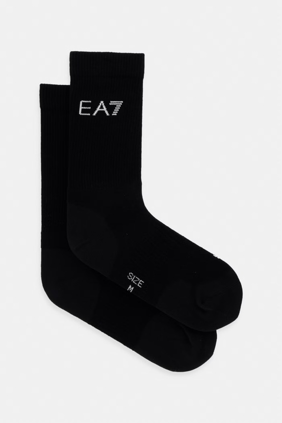 Čarape EA7 Emporio Armani visoke čarape crna AF18556.7X000324