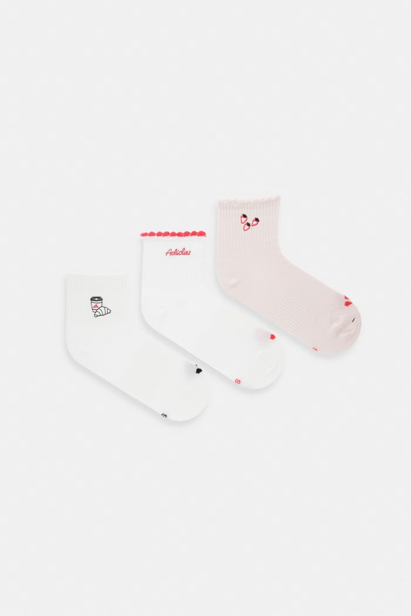 Čarape adidas 3-pack natpis bijela KC5644