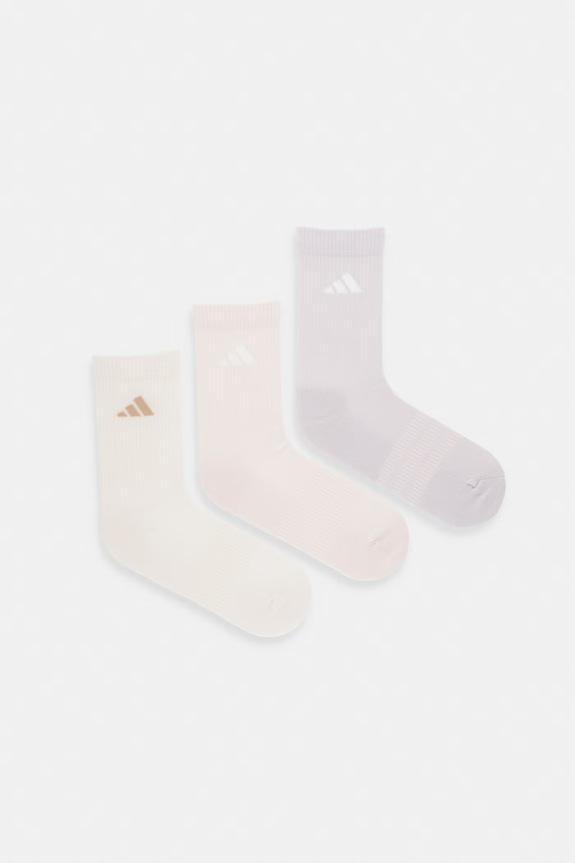 Κάλτσες adidas 3-pack απλικέ μπεζ KC9621