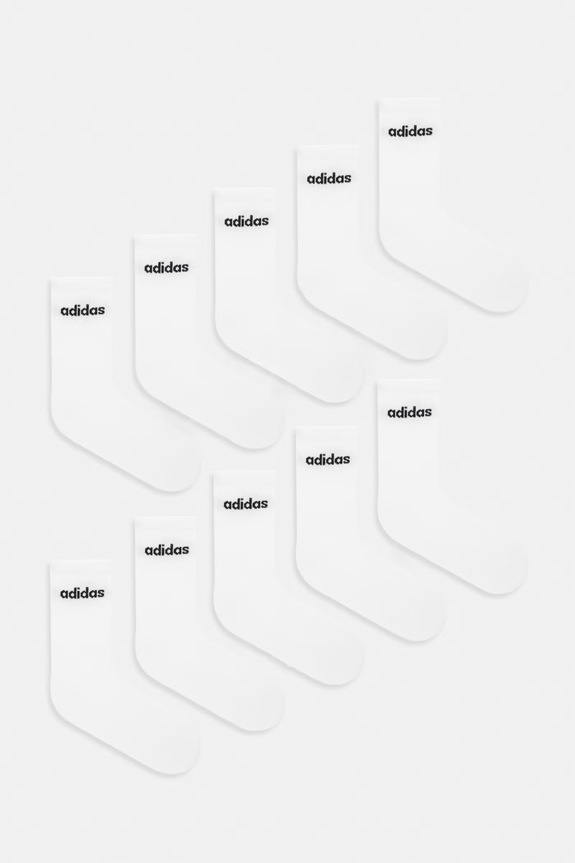Nogavice adidas 10-pack Visoke nogavice bela KF9091