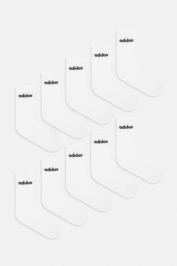 Nogavice adidas 10-pack Visoke nogavice bela KF9091