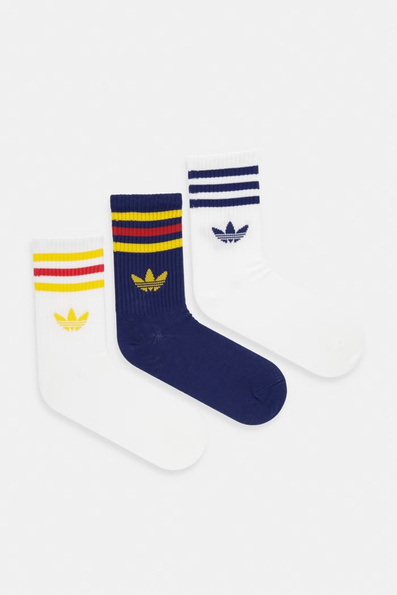 Κάλτσες adidas Originals 3-pack ψηλές κάλτσες λευκό KR5154