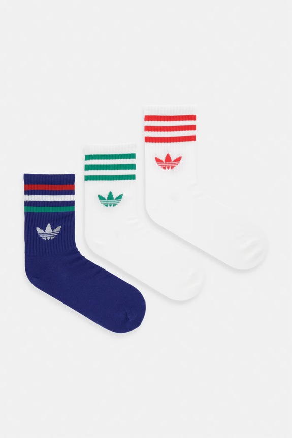 Čarape adidas Originals 3-pack visoke čarape bijela KR5155