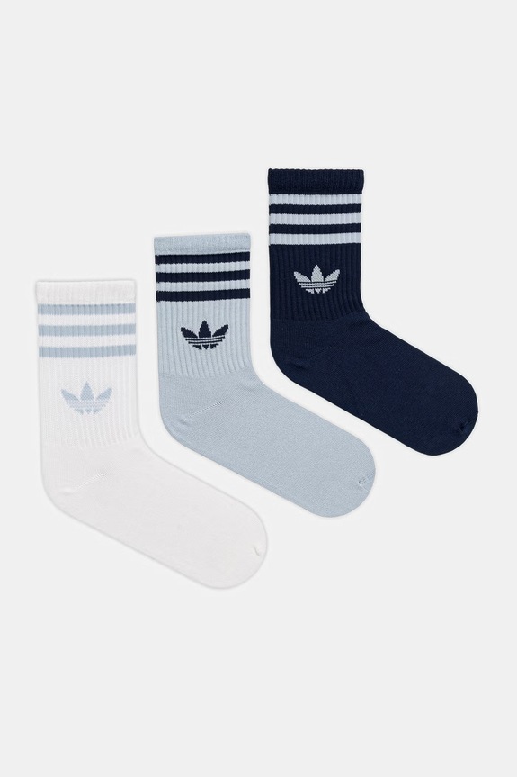 adidas Originals șosete 3-pack sosete lungi albastru KT1694