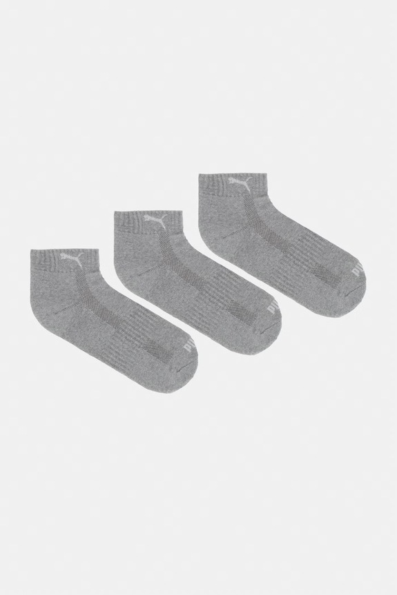 Κάλτσες Puma CUSHIONED QUARTER 3-pack ψηλές κάλτσες γκρί 938581